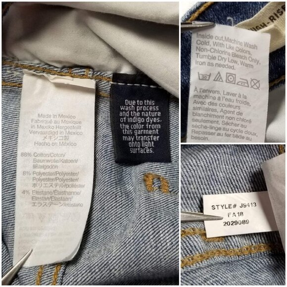 Madewell Taller Curvy High-Rise Skinny Jeans Blue sz 27TL Drop Step Hem Edition - Picture 8 of 9